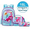 Unicorn School Backpacks for Girls Kids Toddler School Bags Waterproof with Lunch Bag Snack Bag Pencil Case Bookbags Set Lightweight Travel Canvas Bag for Preschool Kids boys with Free Keychain