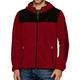 Tommy Hilfiger Men's Wine/Black Full Zip Hoodied Fleece Jacket