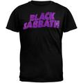 Official Black Sabbath Classic Logo Short Sleeve Black Band Graphic Tee