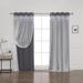 August Grove® Loar Room Darkening Thermal Grommet Curtain Panels 84.0 H in gray/white/blue/navyPolyester in Dark Gray | 52"W x 84"L | Wayfair