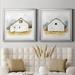 August Grove® White Barn Watercolor I White Barn I - 2 Piece Picture Frame Painting Print Set on Canvas Paper, in Brown/Gray/White | Wayfair