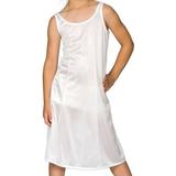 Christening Day Girls White Sleek Nylon Slip - Tea Length