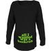 All I Wanted Back Rub Funny Black Maternity Soft Long Sleeve T-Shirt - X-Large