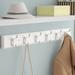 Rebrilliant Canup Rail Wall Mounted Coat Rack Wood/Metal in White | 3.33 H x 26.5 W x 2.71 D in | Wayfair REBR2359 39557380