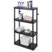 Gracious Living Storage Gracious Living Shelf Fixed Height Ventilated Duty Shelving Unit + Totes Metal in Black | 54.5 H x 32 W x 14 D in | Wayfair