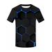 CVLIFE Casual Men Tops Home Wear Shirts Hip Hop Short Sleeve Tee Big and Tall T-Shirts Tie Dye Printed Pullover