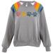 Retro Stripe Paw Crew Neck Sweatshirt