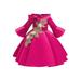 Princess Dress for Toddler Little Girls Flower Embroidery Birthday Party Dress Costume Dress Halloween Xmas Cosplay Fancy Party Dress 2-10 Years