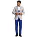 NEW ULTRA SLIM FIT MEN'S FORMAL SUIT WINDOWPANE PATTERN JACKET WITH SOLID VEST & PANTS PROM DANCE SPECIAL OCCASION WEDDING