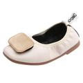 TANGON Toddler Infant Kids Baby Girls Metal Cartoon Casual Dance Shoes Sandals Loafers Beige 25