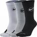 NIKE ELITE EVERYDAY DRI FIT BASKETBALL CREW SOCKS - 3 PACK - MULTI COLOR - SZ L - 8/12