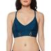 Jessica Simpson Women's Contemporary Solid Rib Cropped Cami Bra Swimsuit