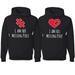 I am Her Missing Piece I am His Missing Piece His and Hers Matching Couples Hoodies, Black, Mens M-Womens 2XL