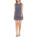 Vince Camuto Womens Whirlwind Belted Floral-Print Dress