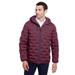 Men's Loft Puffer Jacket - BURGNDY/ OLY BLU - 2XL