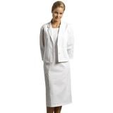 White Cross Women's Sleeveless Embroidered Scrub Dress with Jacket