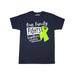 Inktastic Our Family Fights Together Lymphoma Awareness Lime Ribbon Adult T-Shirt Male Navy Blue M