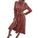 Autumn New Casual Kaftan Floral Maxi Dress For Women Long Sleeve Baggy Button Down Long Shirt Dress Ladies Retro Cocktail Party Prom Gown Maxi Dress