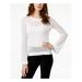 MICHAEL Michael Kors Womens Mesh Flare Sleeves Pullover Sweater White M