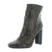 Aqua Womens Soren Leather Block Heel Ankle Boots