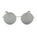 Round Circle Lens Metal Rim Silver Mirror Hippie Sunglasses Silver