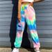 Women's Tie Dye Trousers Casual Loose High Waist Sports Comfortable Pants