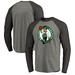 Boston Celtics Fanatics Branded Primary Logo Raglan Long Sleeve T-Shirt - Heathered Gray