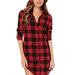 Women Blouses Tops Buffalo Check Plaid Long Sleeve Collar Neck Casual Button Down Shirts