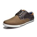 Bruno Marc Mens Casual Oxfords Flat Outdoor Shoes Sneakers Classic Lightweight Lace Up Shoes Rivera-01 Dark/Brown Size 8