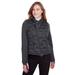 Ladies' Loft Pioneer Hybrid Bomber Jacket - CRBN/ BLK H/ BLK - XS