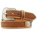 Ariat A1015408-34 Mens Basket Weave Stamped Leather Belt, Size - 34