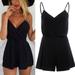 Summer Women Jumpsuit Shorts Romper For Elegant Women V-Neck Sexy Club Bodycon Playsuit Romper Black S/M/L/XL Optional