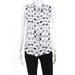 Pre-ownedPiamita Womens Sleeveless Button Down Silk Blouse Top White Black Size XS