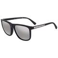 Emporio Armani Light grey mirror silver Square Men's Sunglasses EA4124F 50426G57