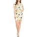 Women's Casual Pattern Print Bodycon Slim Fit Short Sleeve Crew Neck Mini Dress