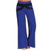 MAWCLOS Womens Colorblock Sweatpants High Wais Casual Lounge Cozy Straight Leg Jogger Yoga Stretchy Pajamas Trouser