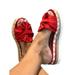Avamo Womens Bow Knot Slippers Platform Espadrilles Slides Mules Beach Flats Shoes Size 5.5-9.5