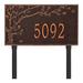Whitehall Products Spring Blossom Personalized Estate 1-Line Lawn Address Sign Metal in Brown | 11.5 H x 20.25 W x 0.375 D in | Wayfair 2520AC