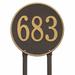 Whitehall Products 1-Line Lawn Address Sign Metal | 32 H x 15 W x 1 D in | Wayfair 2099OG