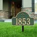 Old Century Forge Lexy 1-Line Lawn Address Sign Metal | 28 H x 15.75 W x 0.32 D in | Wayfair 2886-GG