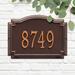 Whitehall Products Whitehall 1-Line Wall Address Plaque Metal in Brown | 10.25 H x 14 W x 1.25 D in | Wayfair 1290AC