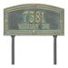 Whitehall Products Hamilton Personalized Standard 2-Line Lawn Address Sign Metal in Brown | 9 H x 17 W x 0.375 D in | Wayfair 1875BV