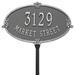 Whitehall Products Monte Carlo Personalized Standard 2-Line Lawn Address Sign Metal in Gray | 9 H x 16 W x 0.375 D in | Wayfair 3117PS
