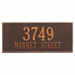 Whitehall Products Hartford 2-Line Wall Address Plaque Metal | 10 H x 23.25 W x 0.5 D in | Wayfair 1325AC