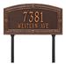 Whitehall Products Hamilton Personalized Standard 2-Line Lawn Address Sign Metal in Brown | 9 H x 17 W x 0.375 D in | Wayfair 1875AC