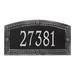 Whitehall Products Hamilton Personalized Estate 1-Line Wall Address Plaque Metal in Gray/Black | 12.6 H x 23.8 W x 0.375 D in | Wayfair 1876BS
