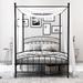 Red Barrel Studio® Jasalyn Canopy Bed Metal in Black | Full | Wayfair 5298E3F015DC4FA5AB9293952777C33C