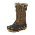 Dream Pairs Ankle Snow Boots Boys Girls Winter Warm Lace Up Waterproof Shoes Kriver-1 Brown Size 3