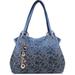 Handbags for Women, Tinksky Faux Leather Purse Ladies Handbag Vintage Designer Handbags Shoulder Bag Hollow Out Design with Fine Pendant Fashion Tote Bag
