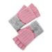 Dragonus Women Ladies Cable Knit Soft Winter Warm Wool Blend Fingerless Gloves Mitten